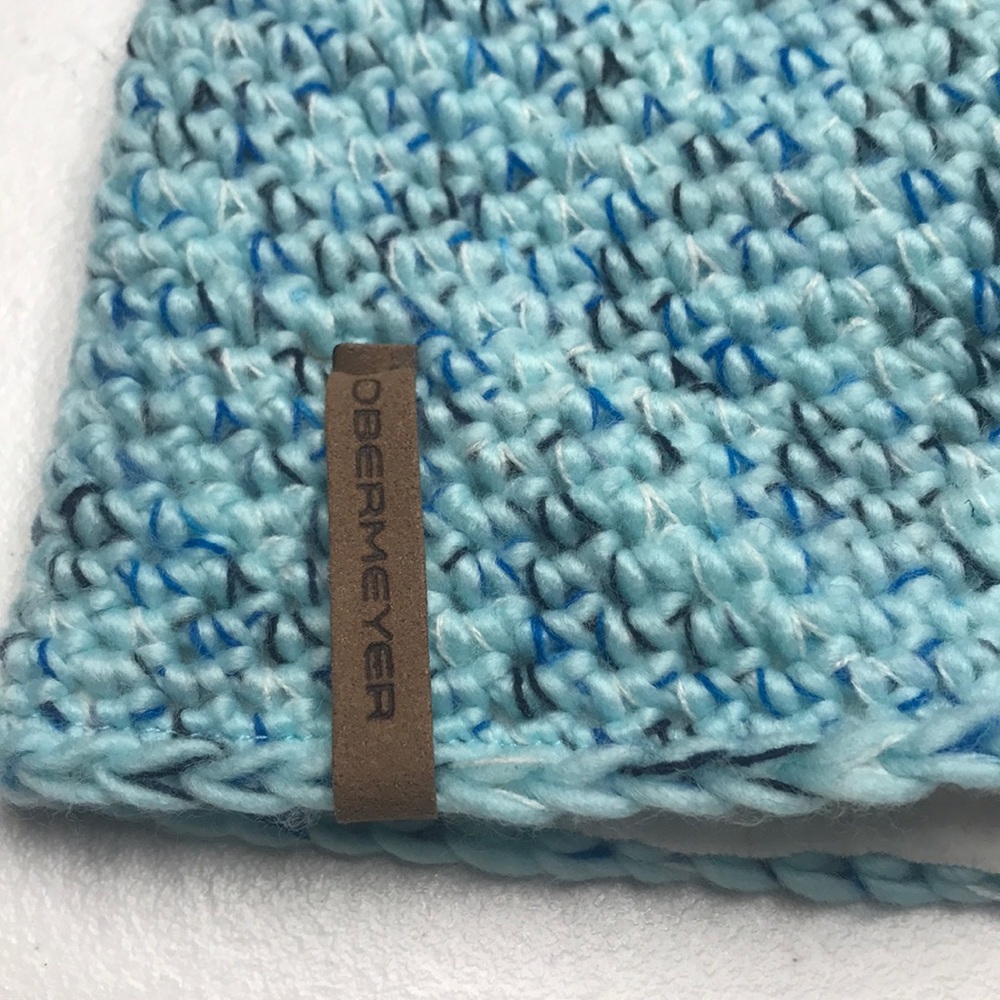 OBERMEYER SEA GLASS BLUE Knit Pom Pom Hat - Picture 2 of 5